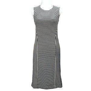 Joe Fresh Shift Contrast Bodycon Stripe Abstract Contour Shaping Stretch Dress S